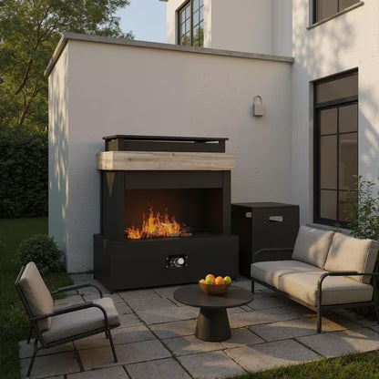43 In. 50000BTU Propane Fire Pit Table Modern Outdoor Gas Fire Table